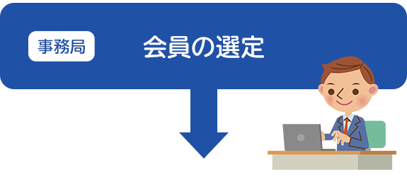 画像：事務局　会員の選定