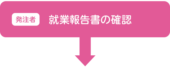 画像：発注者　就業報告書の確認